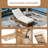 Rattan Outdoor Lounge Chair with 5-Position Backrest & Wheels Includes Cushion for Poolside Backyard Garden Patio