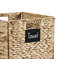 Panier de rangement pliable en jacinthe avec cadre en fil de fer