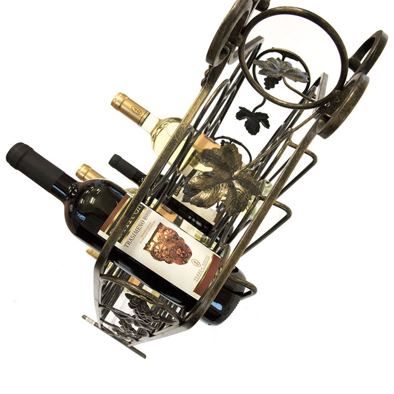 Camelot 32 Bottle Floor Wine Bottle Rack in Black