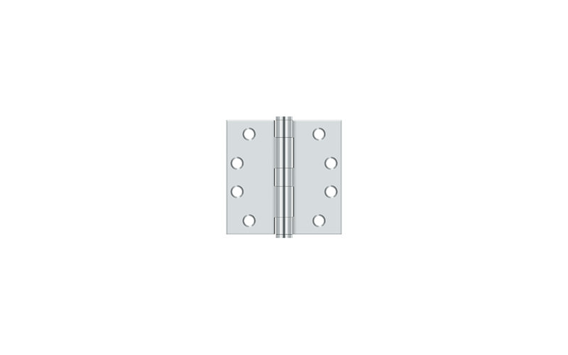 Butt Bearing Hinge, Polished Chrome, Steel
