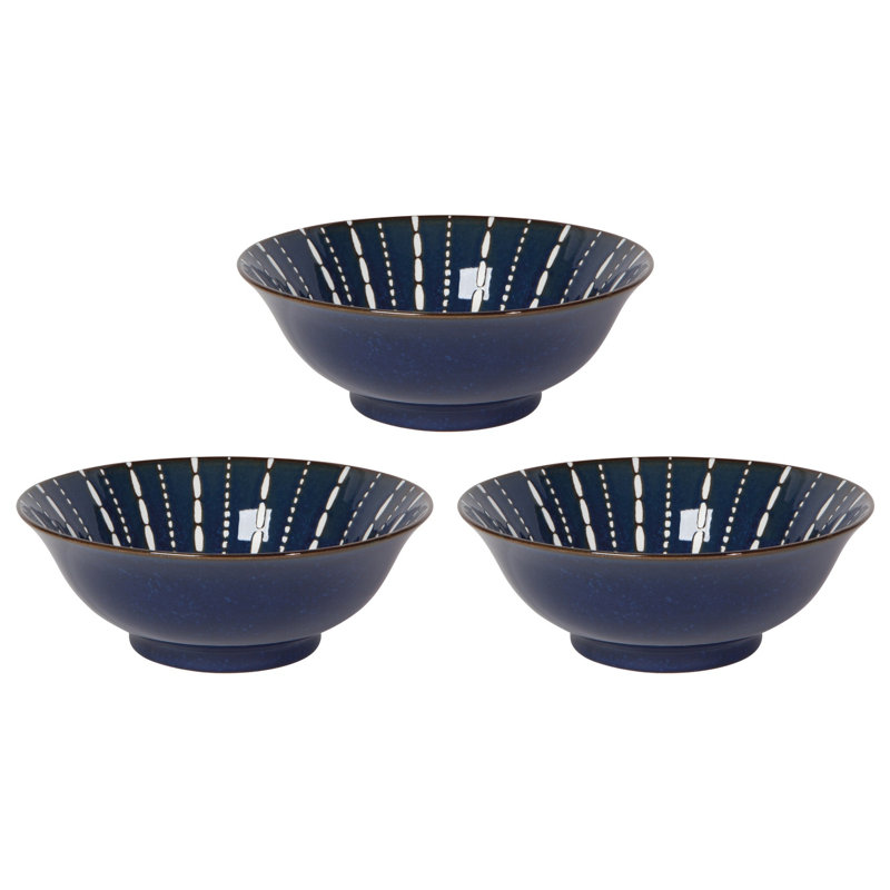 Set of 3 Pulse Stamped Bowl 8 inch