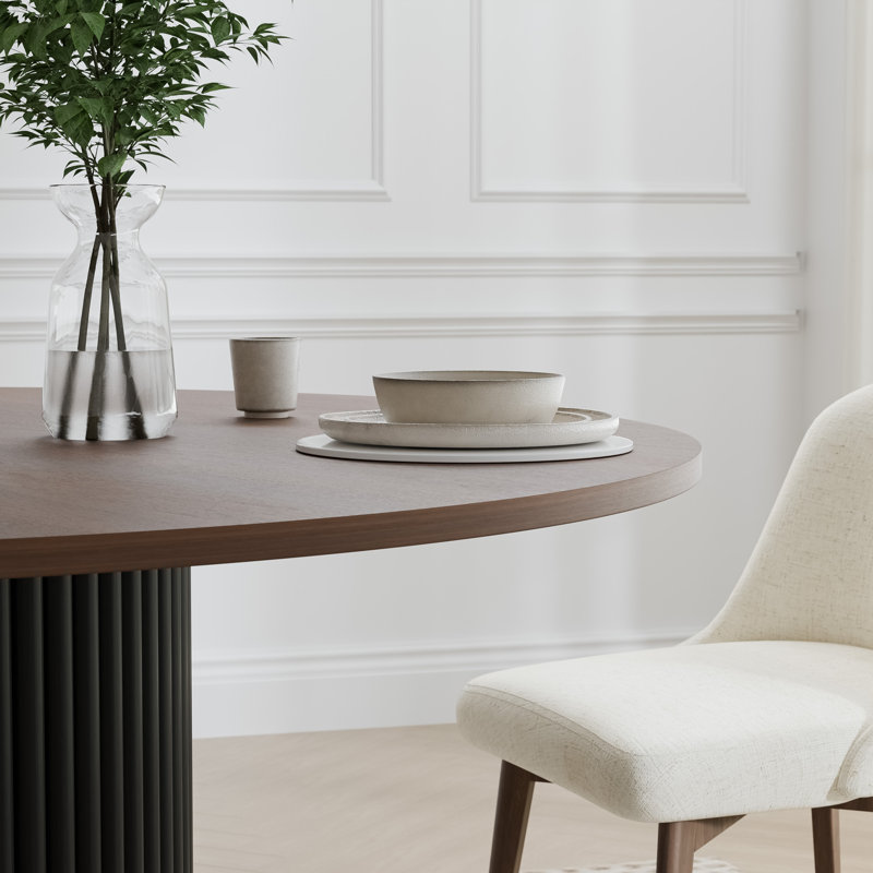 Table de salle à manger Soild, Brown Wood, H 30 po x L 60 po x l 60 po