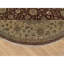Tapis oriental rond 8 pi 1 po x 8 pi 1 po, rouge, en laine et en soie, noué à la main, 300 KPSI