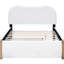 Lit plateforme avec lit gigogne simple - revêtement en bois massif rembourré, expérience de sommeil relaxant-121015505-121015506