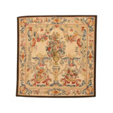 Hand-Knotted High-Quality Cream and Blue Area Rug