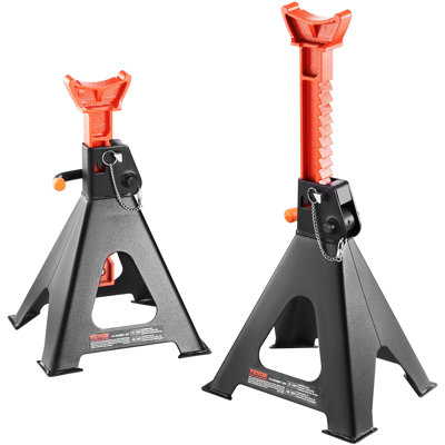 Jack Stands, 6 Tonne (13,000 Lbs) Capacity Car Jack Stands Double Locking, 14.2 -23 Inch Adjustable Height, For Lifting SUV, Pickup Truck, Car And UTV/ATV, Red, 1 Pair