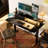 Adjustable Height Tempered Glass Steel Standing Desk-331682524