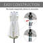 Parasol de patio extérieur avec base
