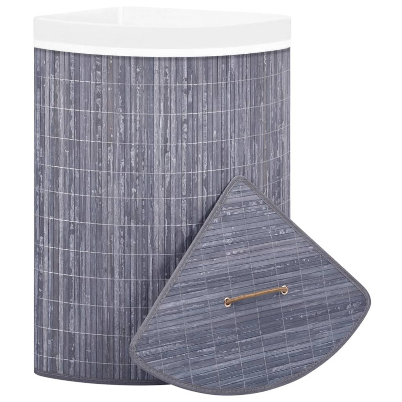 Laundry Hamper with Handles, Grey