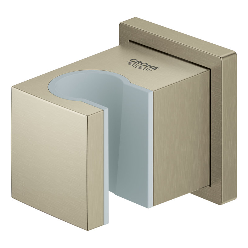 Euphoria Cube Wall-Mounted Handshower Holder, Brushed Nickel