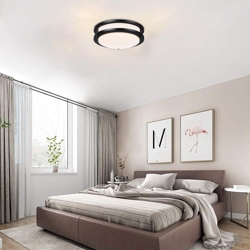Paquet de 2 luminaires encastrés à DEL encastrés de 10 pouces, 30 W, noir, ultra lumineux 3200LM, 5CCT 2700K 3000K 4000K 5000K 6500K