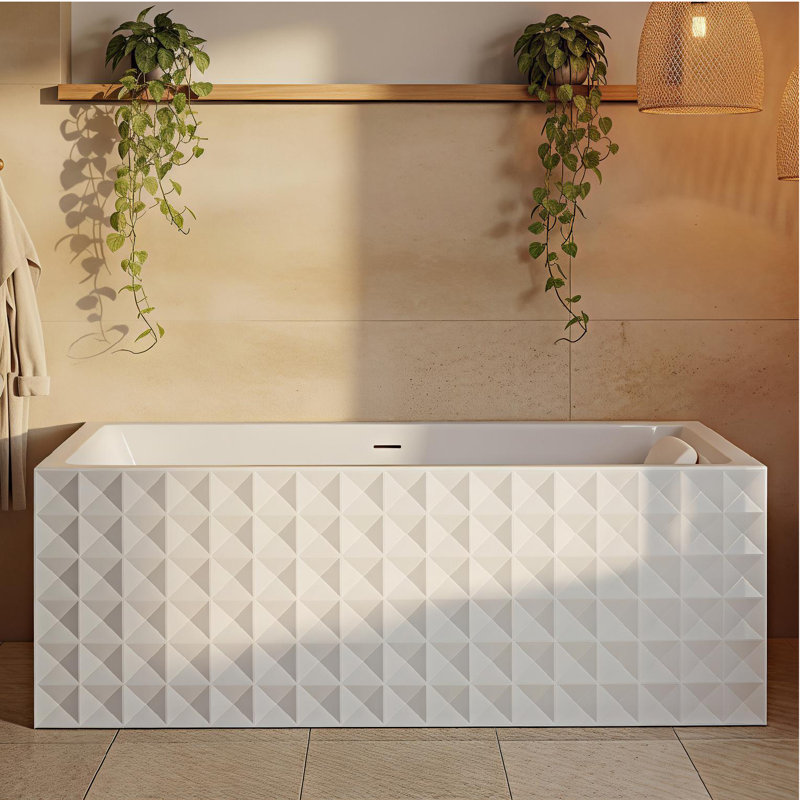 Transolid 66.875 L x 30.75 W x 22.875 H Freestanding Bathtub, In White