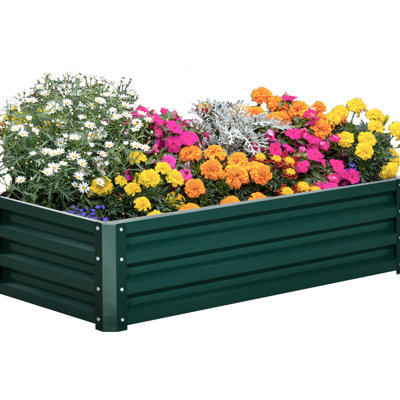 4' X 2' 1' Galvanized Raised Gardening Box, - Promote Thriving Of Your Plants, Herbs And Vegetables 47.05" 23.5" 12" Garden Provide Ample Room For To Flourish