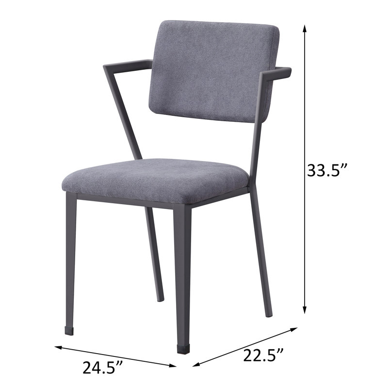 Chaise de bureau en tissu gris avec dossier ajouré et structure métallique pour un environnement de travail productif et confortable.