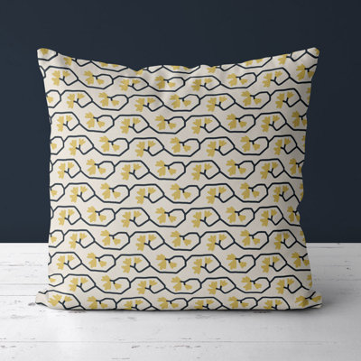 Housse de coussin carré fleuri et insert