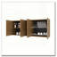 Armoire de cuisine en chêne naturel naturel en mélamine avec 4 portes et rangement ouvert-790902555
