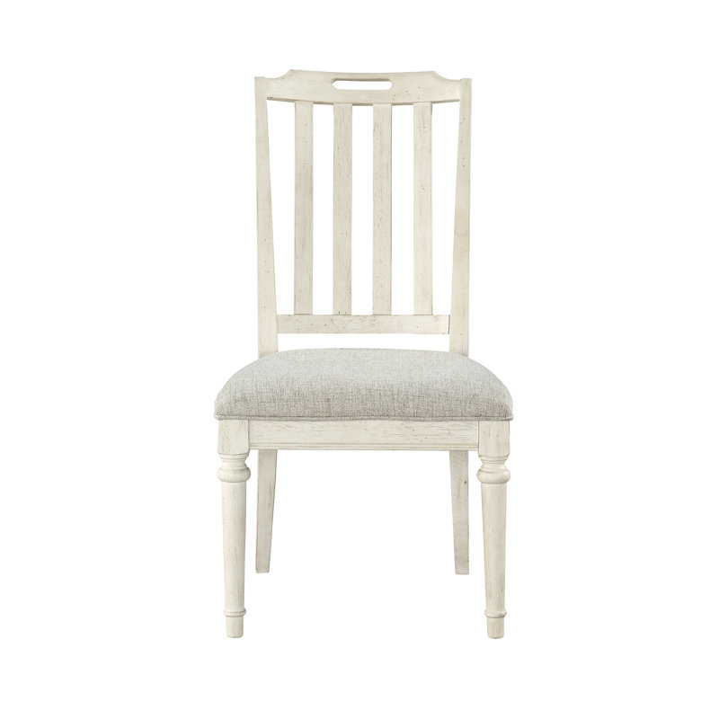 Chaise d'appoint à dossier à lattes Sonoma en blanc antique