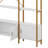 78 Inch 4 Tiers Home Office Bookcase Bookshelf, Storage Cabinet Display Shelf, X Bar