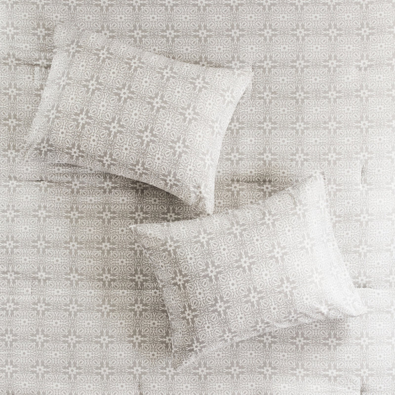 Édredon réversible 6 pièces - Coton double / grand avec literie de broderie sans précédent
