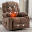 Fauteuil inclinable de massage surdimensionné avec 2 porte-gobelets, port USB, massage manuel et chaleur pour une détente ultime-553393472