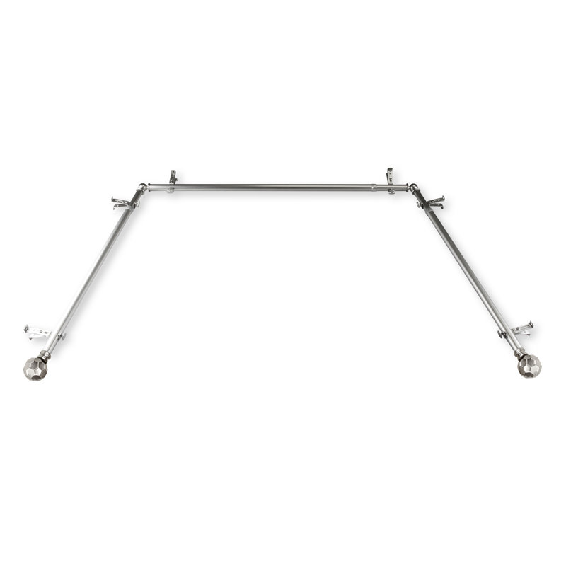 Tringle à rideaux simple Campanella, Nickel satiné