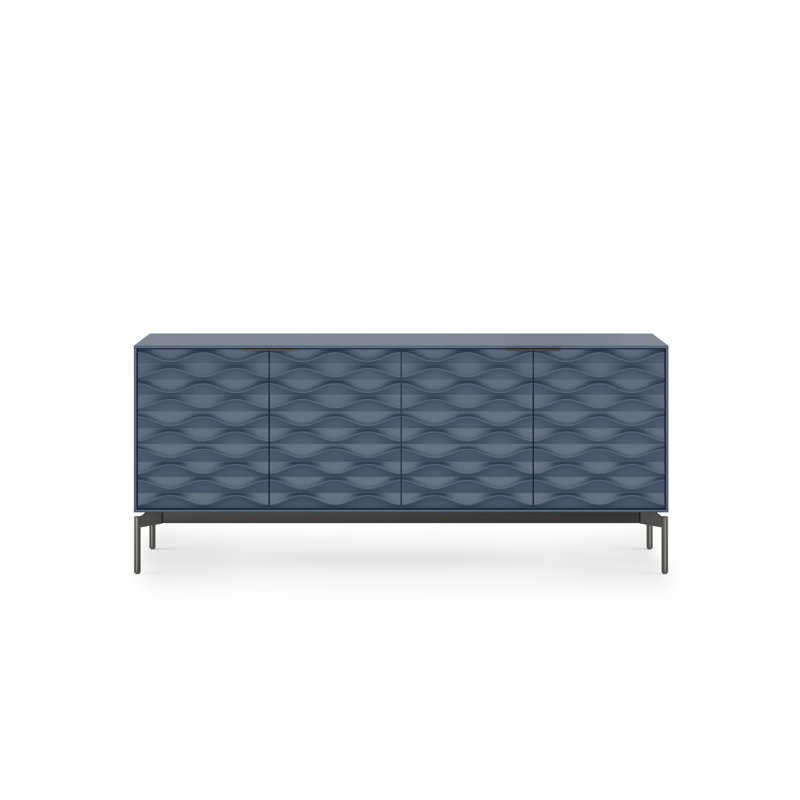 Ripple 79.5'' Sideboard, Ocean/Brushed Carbon