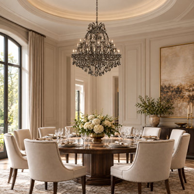 Lustre en cristal champagne 48 lumières Horsham
