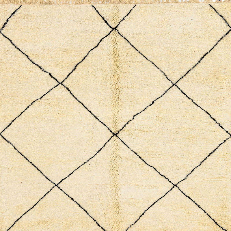 Tapis abstrait moderne 1554, Carré 5 pi