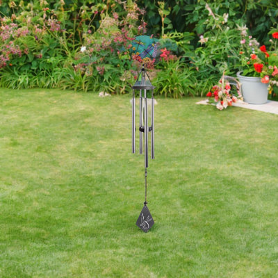 40" Long Dragonfly Silhouette Scene Wind Chime