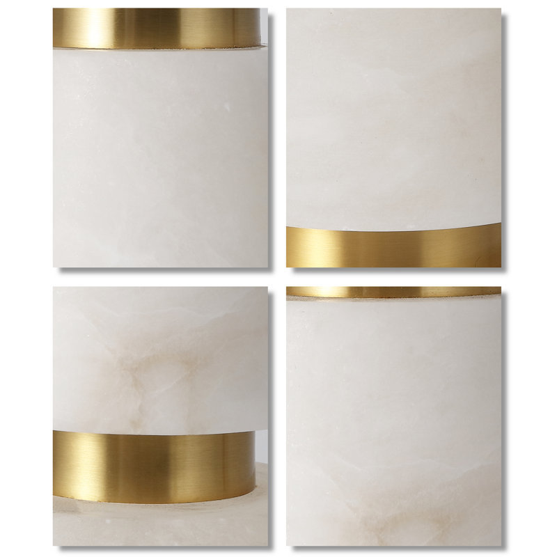 Table Lamp, Gold/White
