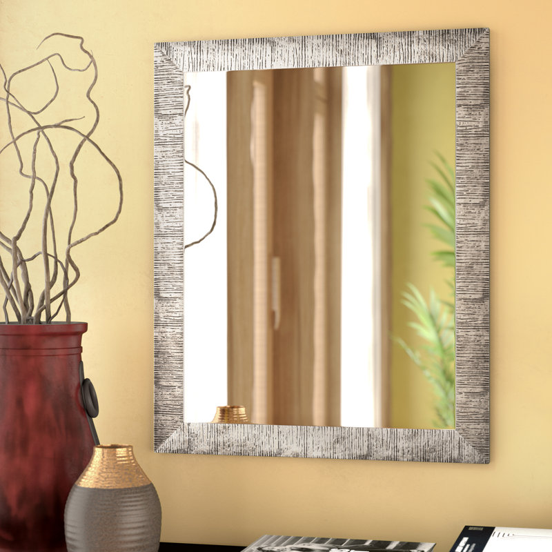 Arlinna Engineered Wood Flat Wall Mirror, 36.5" H x 30.5" W, Silver