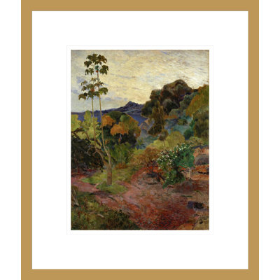 «Martinique Landscape» par Paul Gauguin - Estampe numérique encadrée