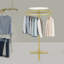 51.8In Rotating Round Clothing Rack, Clothing Display Rack
