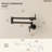Modern Pot Filler Faucet, 2-Handle Wall Mount Kitchen Faucet for Stove-118158813