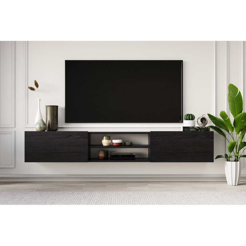 Hatun TV Stand for TVs up to 85", Matte Black