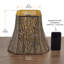 27.9 cm H Irregular Lamp Shade ( Clip On ) in Brown