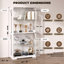 Vitrine à 4 niveaux en verre moderne avec portes à loquet magnétique, vitrine minimaliste de 65 po de hauteur pour les objets de collection, les livres et le rangement des trophées, pour le salon, la chambre à coucher et le bureau-484411848