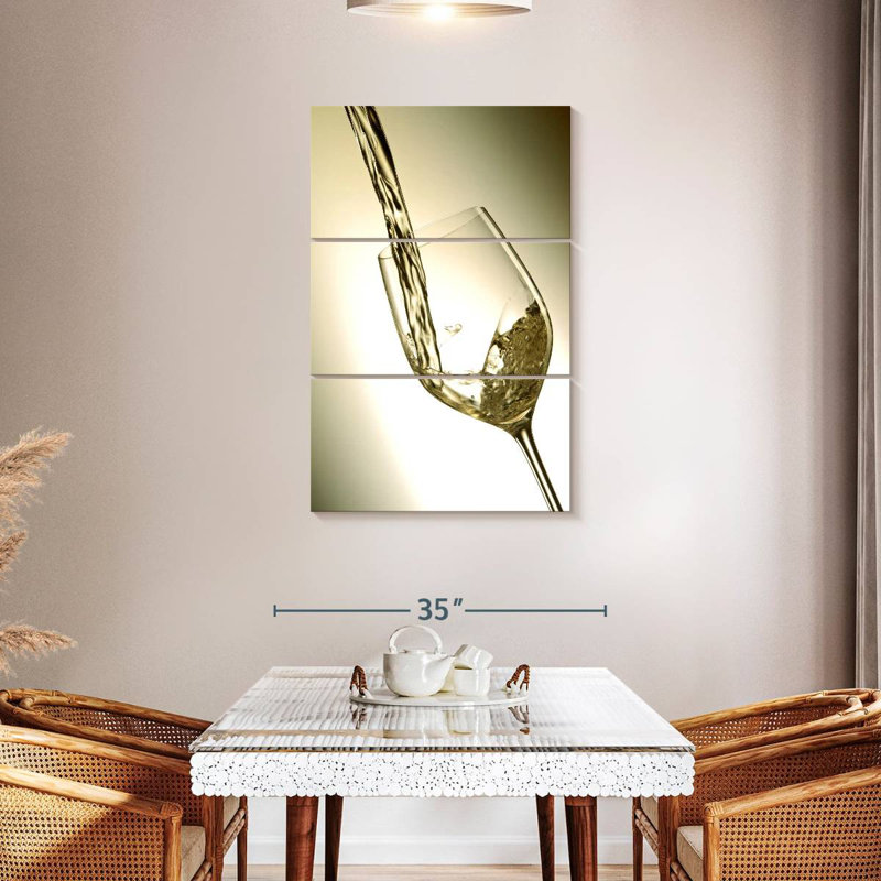 Yarlin White Wine Flow, 45" H x 28" W