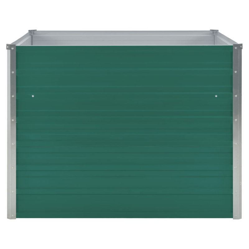 Raised Garden Bed Patio Raised Flower Bed Galvanized Steel Planter, Green