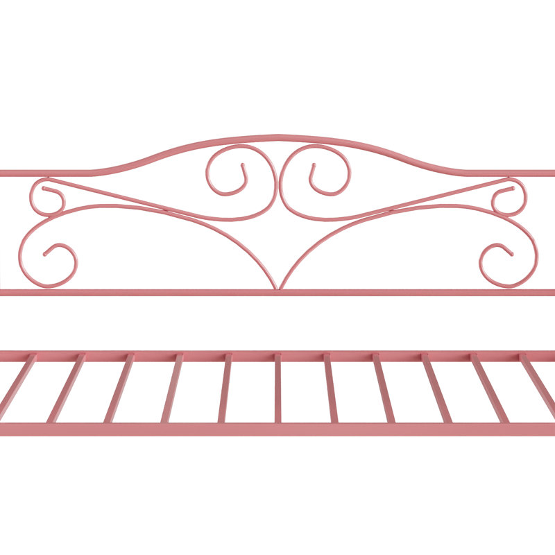 Korecky Twin Metal Daybed, Pink