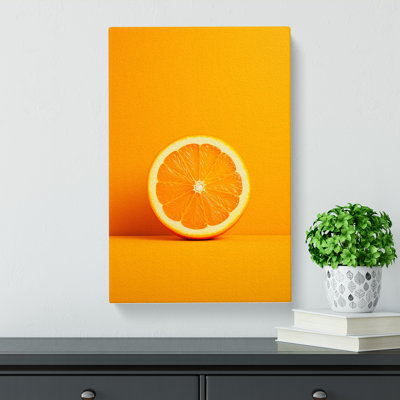 Sliced Orange Minimalism - No Frame Print