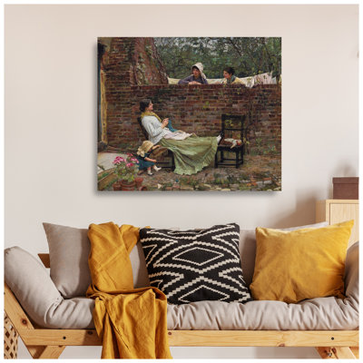 Gossip by John William Waterhouse Painting Reproductions Reproductions,Giclee Canvas Prints Wall Art for Home Decor