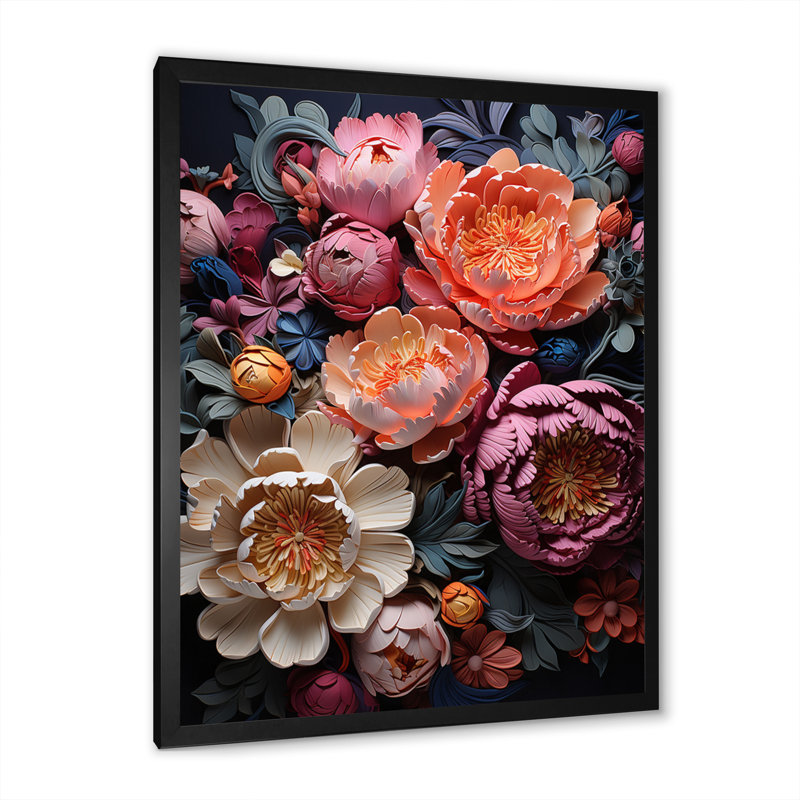 «Rhododendron Magenta Majesty Showcases I», reproduction d'art sur toile, Noir, H 20 po x l 12 po x P 1 po