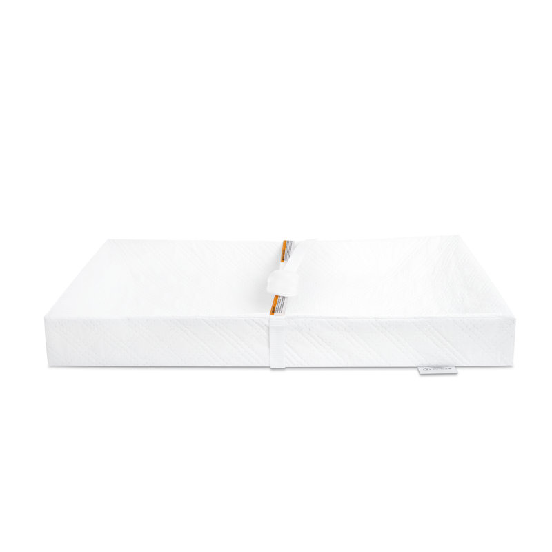 White PVC-Free PEVA 4-Sided Contoured Baby Changing Pad