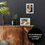 Cadre photo argenté avec détails perlés et verre incassable - pour une présentation sur table ou au mur-113738675