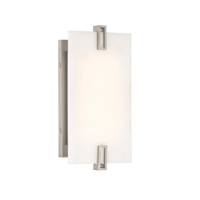 Steel LED Flush Mounted Sconce, 12" H x 6" W x 3.25" D