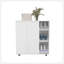 White 2-Door Shoe Storage Cabinet With 8 Enclosed Shelf