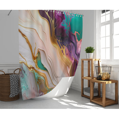 Ginamarie Abstract Shower Curtain