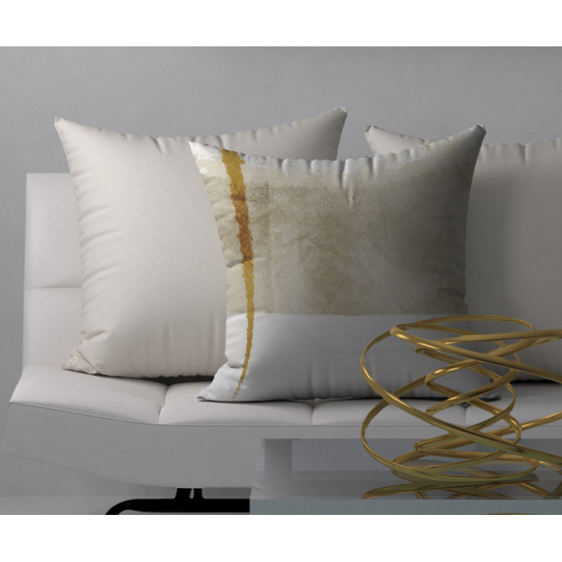 Coussin décoratif Rafraîchissant Ravissant, 18 po x 18 po, Blanc abstrait 3