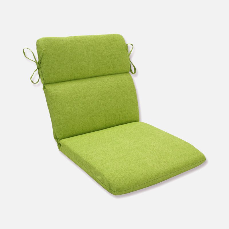 Renell Outdoor 3'' Lounge Chair Seat / Back Cushion, Green Textured Solid